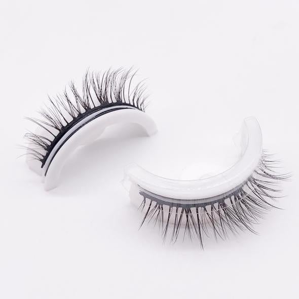 Selbstklebende Wimpern zum Auftragen ohne Kleber | Natürliches Finish in Sekunden | Wiederverwendbar &amp; waschbar, inkl. Ersatz-Klebestreifen