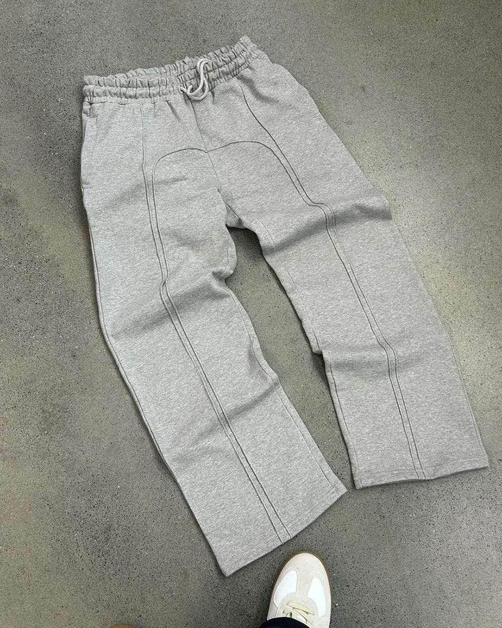 Herren Cropped Jogginghose mit Kordelzug | Lockere Stretch Freizeithose im Streetwear Stil | Elastischer Bund