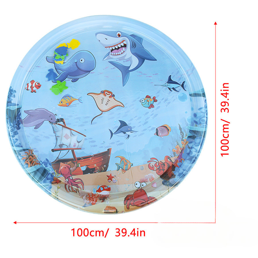 Wasser-Spielmatte für Katzen | Interaktive Katzenmatte mit Fischmotiven | Kühlende Spielmatte aus PVC