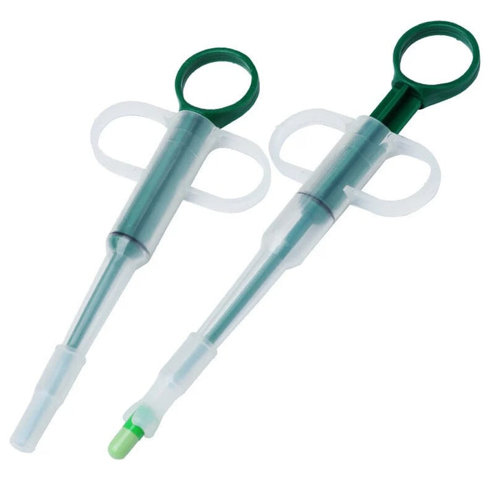Medicine syringe for pets with soft silicone tip | 2 attachments for pills &amp; liquid | Stress-free administration