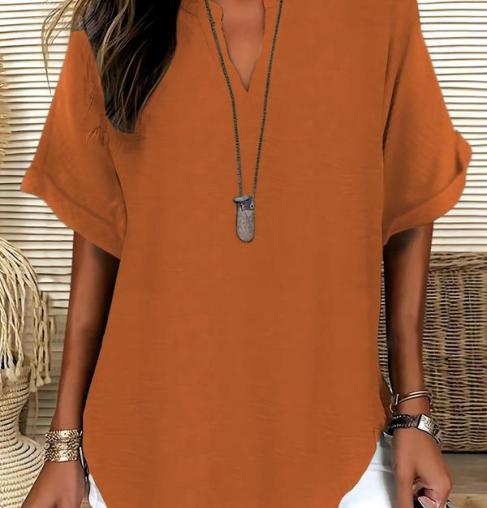 Damenbluse | Leichte atmungsaktive Bluse mit lockerem Schnitt
