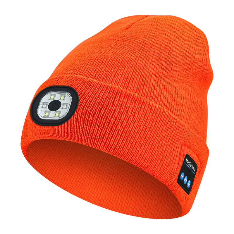 Bluetooth Mütze | Wintermütze mit LED-Licht und kabellosen Kopfhörern