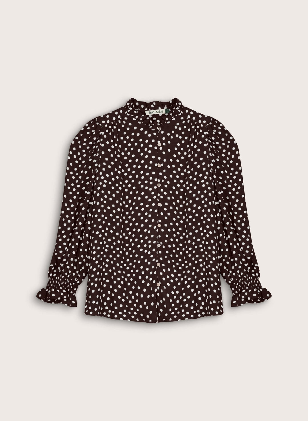 Damen Bluse | Puffärmel-Bluse mit Tupfenprint, femininen Details und lockerem Schnitt