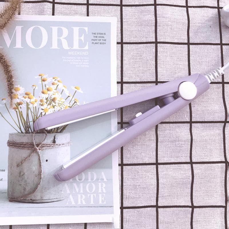 Mini-Lockenstab &amp; Glätteisen 2-in-1 aus Keramik | 190°C konstante Temperatur | Reisegröße 16,5 cm | Für Locken &amp; glattes Haar
