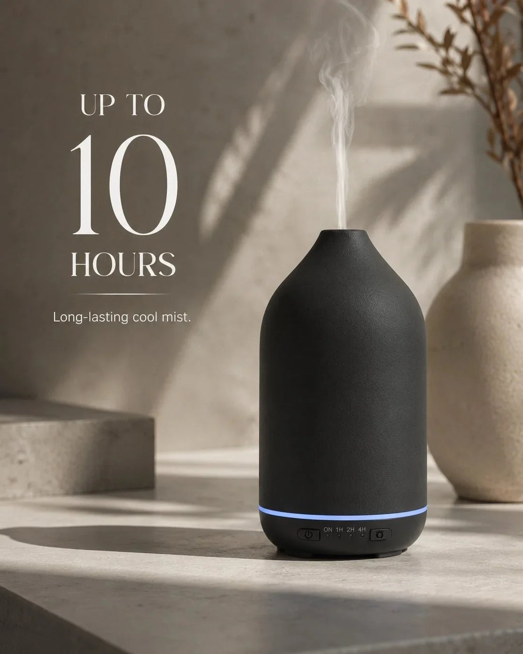 Keramik Aroma Diffuser | Ultraschall-Diffuser mit 200 ml Wassertaank und 7-farbigem Licht