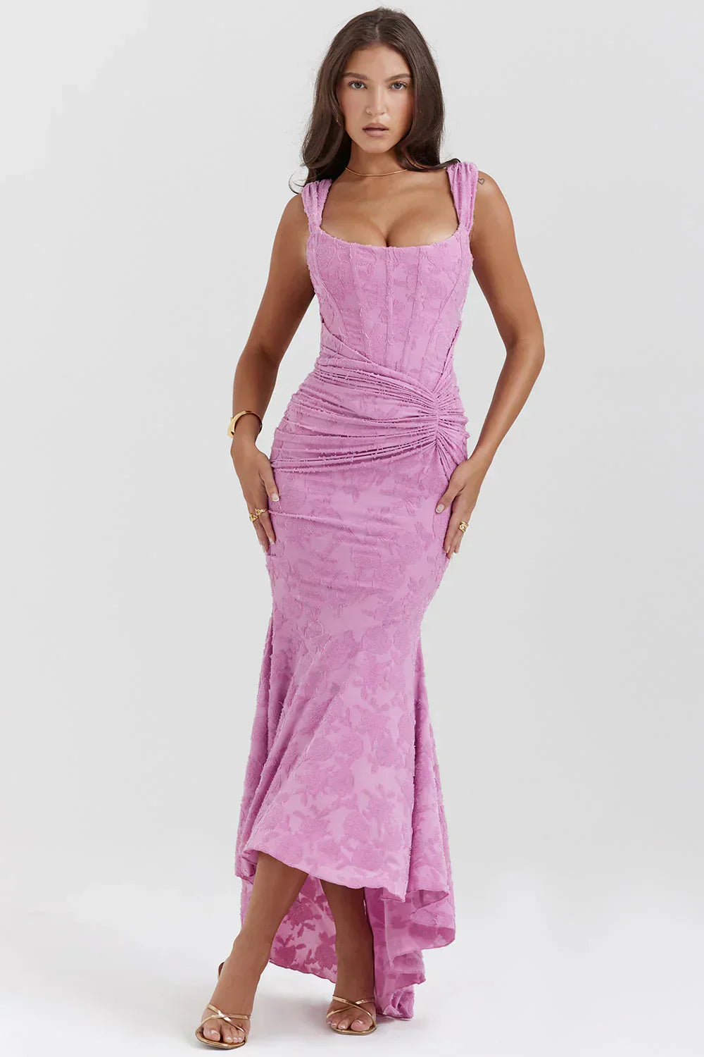 Damen Maxikleid Luftige Stoffqualität | Figurbetonte Passform | Eleganter Sommer-Look für Alltag &amp; besondere Anlässe