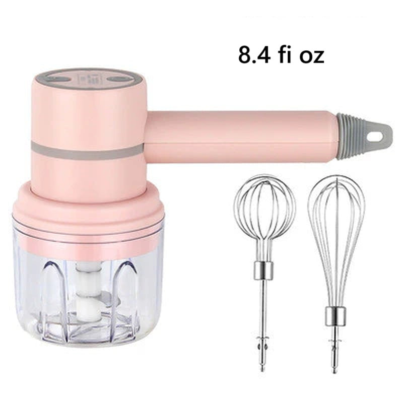 Cordless hand mixer | 3 speeds | Rechargeable | Stainless steel beaters