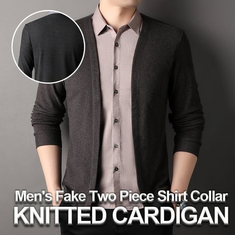 TwinLayer – Smarter Kragen Strick-Cardigan