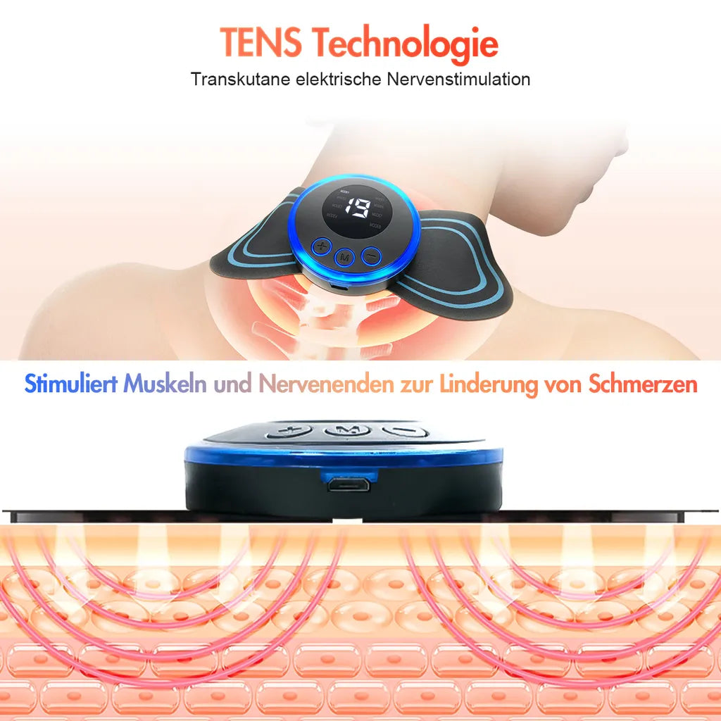 Electric massager | neck &amp; back massage | 15 intensity levels | portable &amp; rechargeable