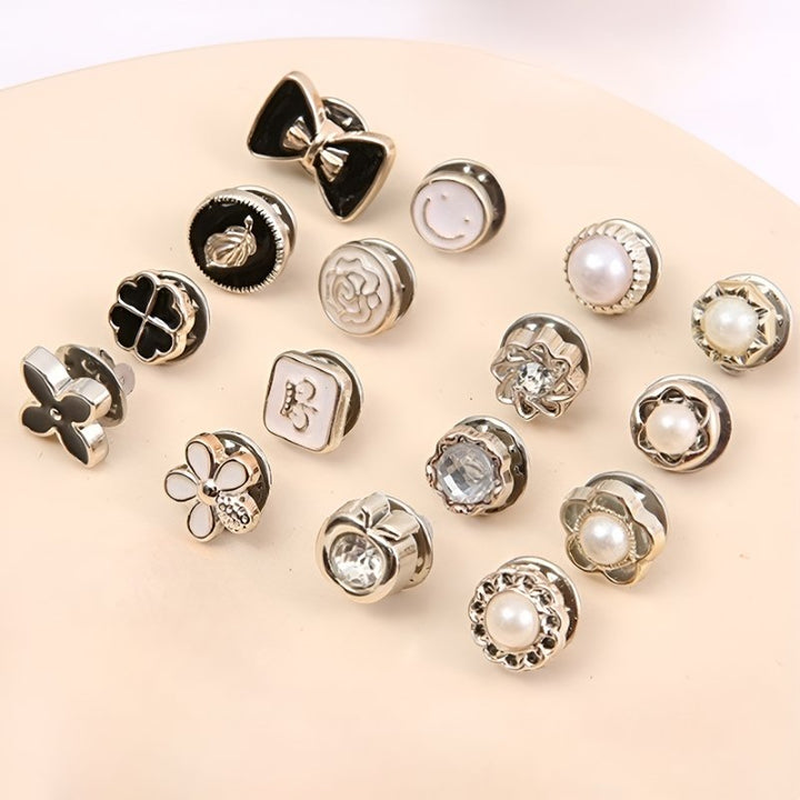 Kleine Broschen-Clips aus Legierung 1–1,8 cm | sichere Fixierung für Blusen &amp; Schals | leicht &amp; wiederverwendbar | 2er-Set