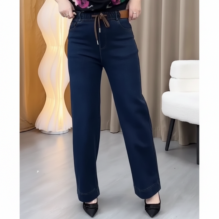 Damen Stretchhose | Bequeme Baumwollhose mit elastischem Bund