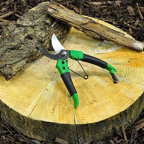 Bypass Gartenschere aus Kohlenstoffstahl | Präzisionsschere mit Softgrip-Griffen | Antihaft-Klinge für Blumen, Sträucher &amp; Äste
