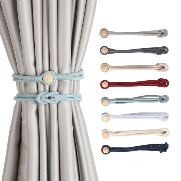 Vorhangbinder Wraps – rutschfester Halt ohne Bohren | Drehen &amp; wickeln in Sekunden | Für schwere &amp; leichte Vorhänge | 3+3 Set