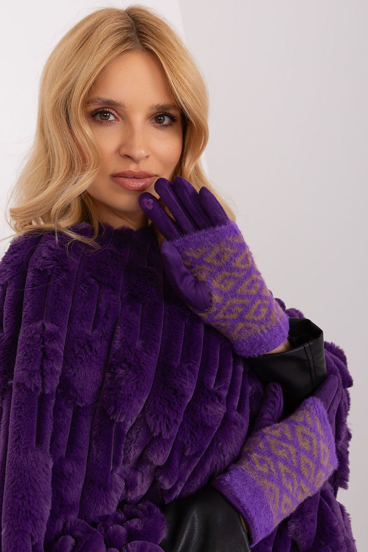 Damen Winterhandschuhe mit Touchscreen | Glatte Handschuhe mit abziehbarem Strickteil und Blumenstickerei am Zeigefinger