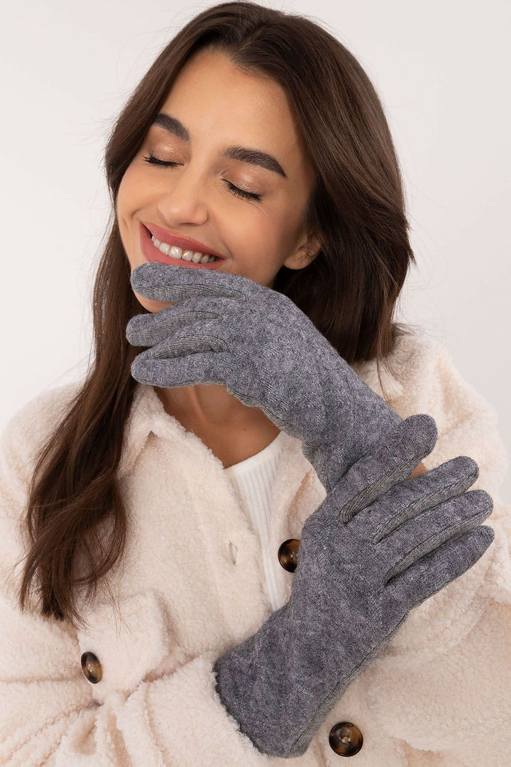 Damen Winterhandschuhe mit Touchscreen-Funktion | Warm gefütterte Handschuhe mit geometrischem Muster und Blumenstickerei