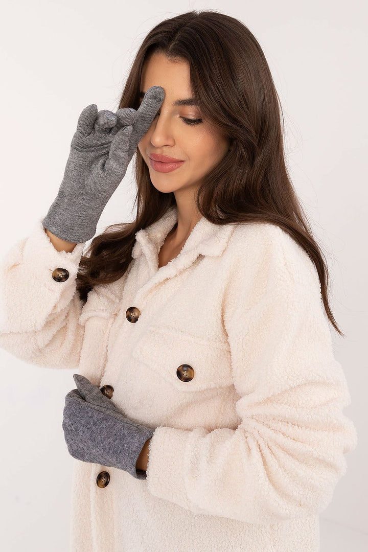 Damen Winterhandschuhe mit Touchscreen-Funktion | Warm gefütterte Handschuhe mit geometrischem Muster und Blumenstickerei