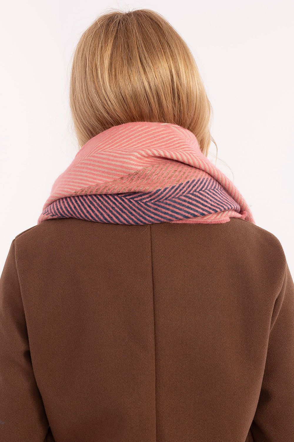 Winterschal mit Streifenmuster 194 cm | Weicher Schal aus 100 % Viskose mit Fransen für Damen und Herren | Alltag und Winter