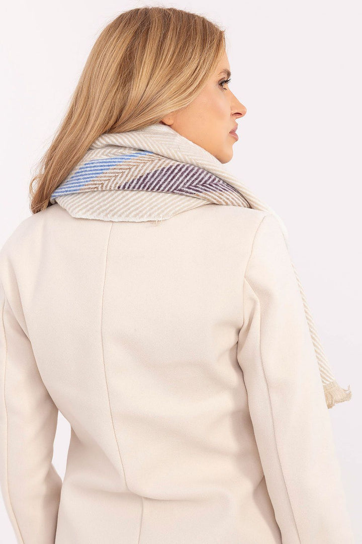 Winterschal mit Streifenmuster 194 cm | Weicher Schal aus 100 % Viskose mit Fransen für Damen und Herren | Alltag und Winter