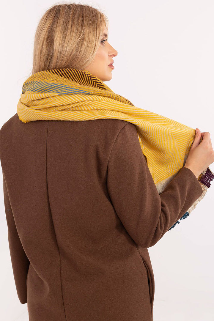Winterschal mit Streifenmuster 194 cm | Weicher Schal aus 100 % Viskose mit Fransen für Damen und Herren | Alltag und Winter