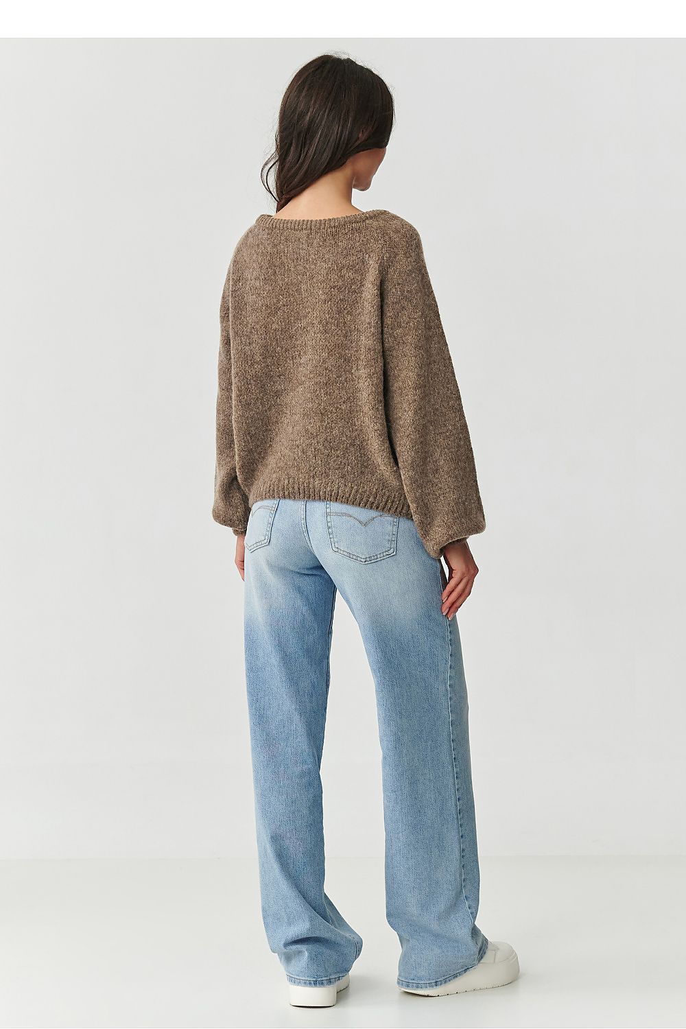 Damen Strickpullover aus Mohair-Wollmix | Flauschiger Pullover mit Rundhalsausschnitt und klassischem Schnitt für kalte Tage