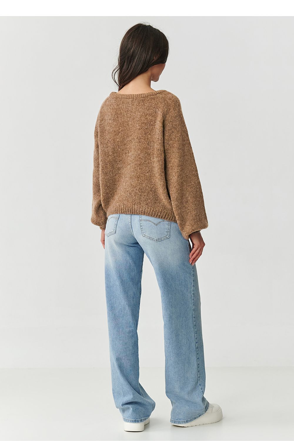 Damen Strickpullover aus Mohair-Wollmix | Flauschiger Pullover mit Rundhalsausschnitt und klassischem Schnitt für kalte Tage