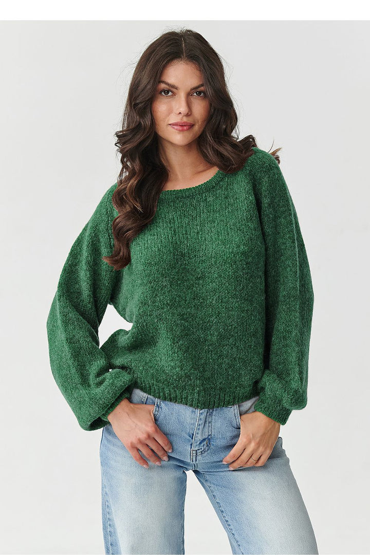 Damen Strickpullover aus Mohair-Wollmix | Flauschiger Pullover mit Rundhalsausschnitt und klassischem Schnitt für kalte Tage