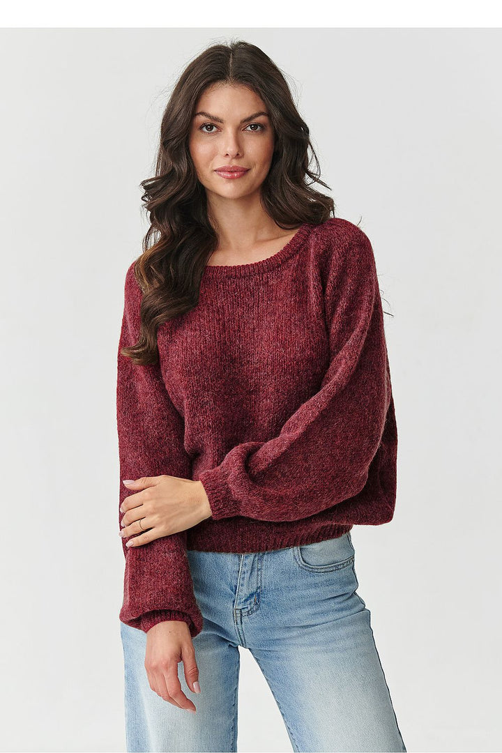 Damen Strickpullover aus Mohair-Wollmix | Flauschiger Pullover mit Rundhalsausschnitt und klassischem Schnitt für kalte Tage