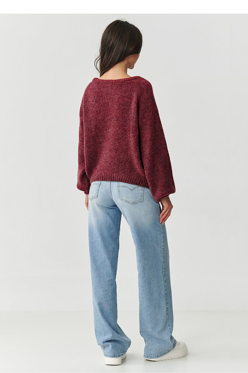 Damen Strickpullover aus Mohair-Wollmix | Flauschiger Pullover mit Rundhalsausschnitt und klassischem Schnitt für kalte Tage