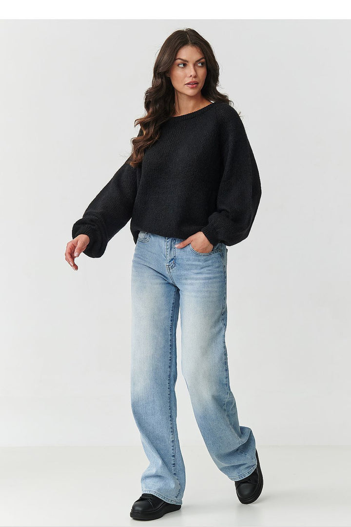 Damen Strickpullover aus Mohair-Wollmix | Flauschiger Pullover mit Rundhalsausschnitt und klassischem Schnitt für kalte Tage