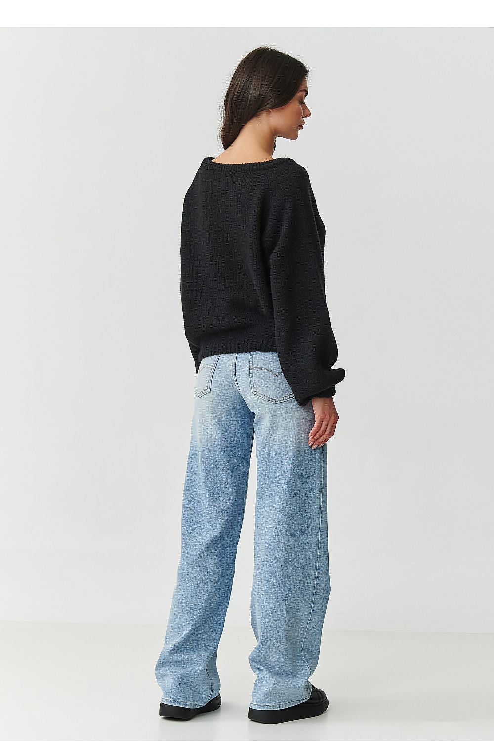 Damen Strickpullover aus Mohair-Wollmix | Flauschiger Pullover mit Rundhalsausschnitt und klassischem Schnitt für kalte Tage