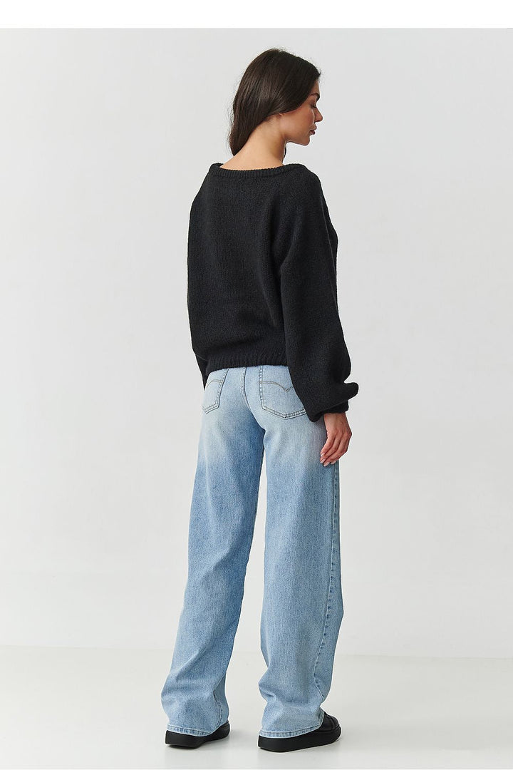 Damen Strickpullover aus Mohair-Wollmix | Flauschiger Pullover mit Rundhalsausschnitt und klassischem Schnitt für kalte Tage