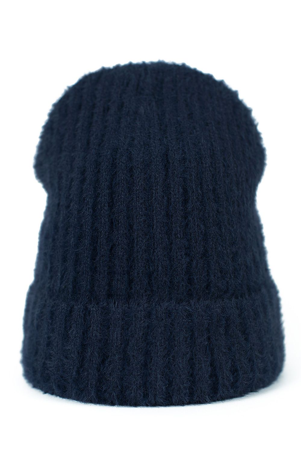 Flauschige Wintermütze mit Umschlag | Elastische Beanie mit weicher Oberfläche und Platz für hochgesteckte Haare | Aus Polen
