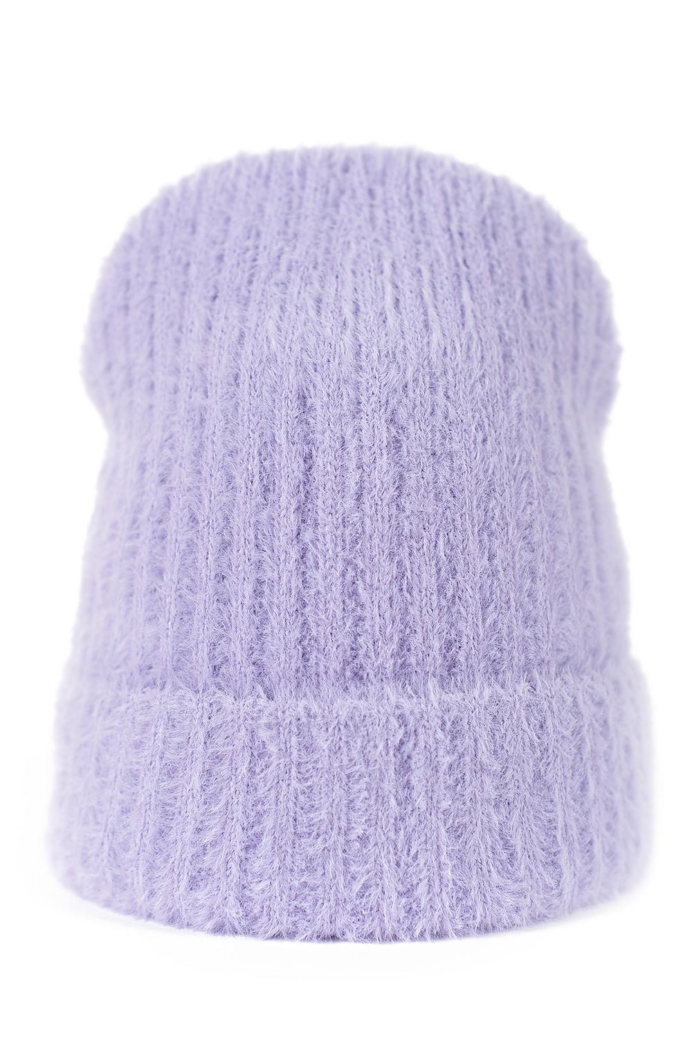 Flauschige Wintermütze mit Umschlag | Elastische Beanie mit weicher Oberfläche und Platz für hochgesteckte Haare | Aus Polen
