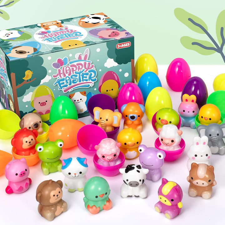 🔥Easter best gift 50% OFF-🎁24 pieces filled Easter eggs slowly rising squishy toys