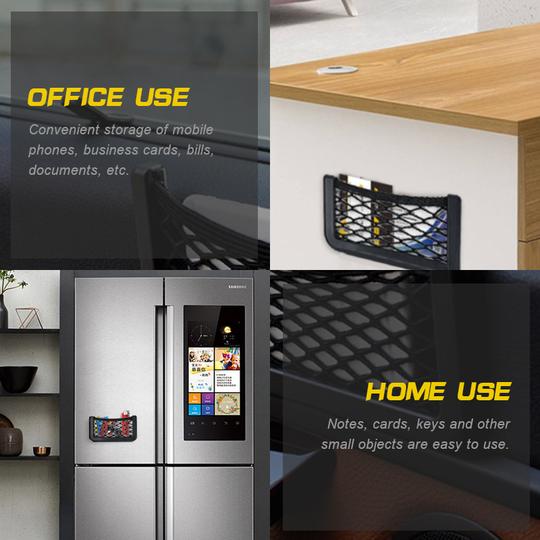 Auto-Organizer Netz mit Klettverschluss – VeloStash für Handy &amp; Essentials | Transparent, elastisch | Für Auto, Büro &amp; Zuhause