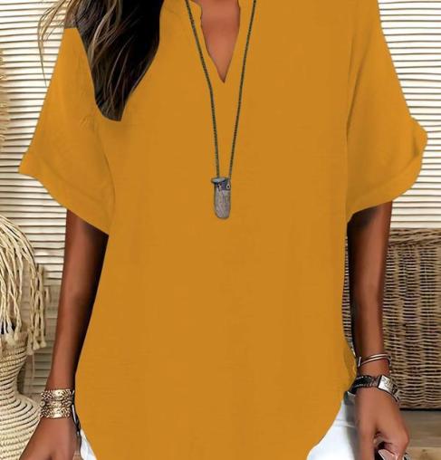 Damenbluse | Leichte atmungsaktive Bluse mit lockerem Schnitt