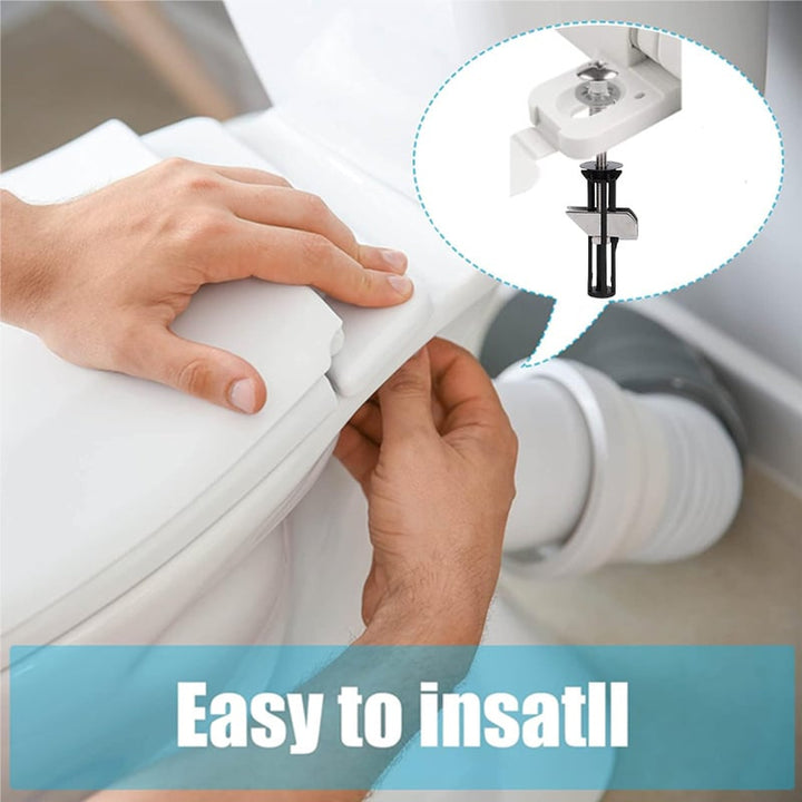 WC-Sitz Befestigungsset mit Schrauben | Universale Ersatz-Bolzen für schnellen Austausch | Stabile Montage, passt auf viele Sitze | Für Reparatur &amp; Upgrade