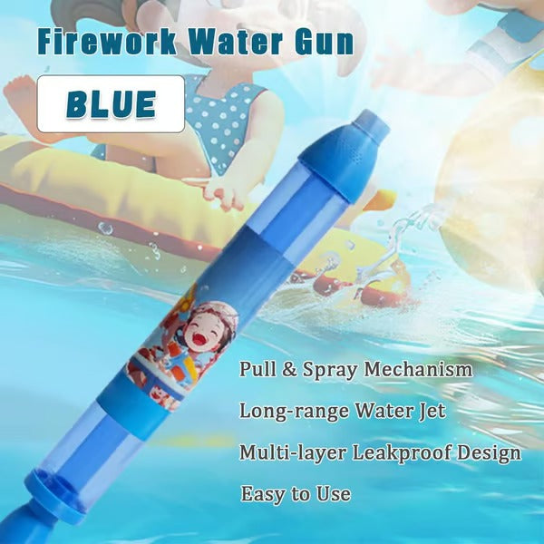Wasserspritzspielzeug mit Feuerwerks-Effekt | Pump-Design zum Ziehen &amp; Spritzen | Extra großes Wasservolumen | 45 cm | ab 3 Jahren
