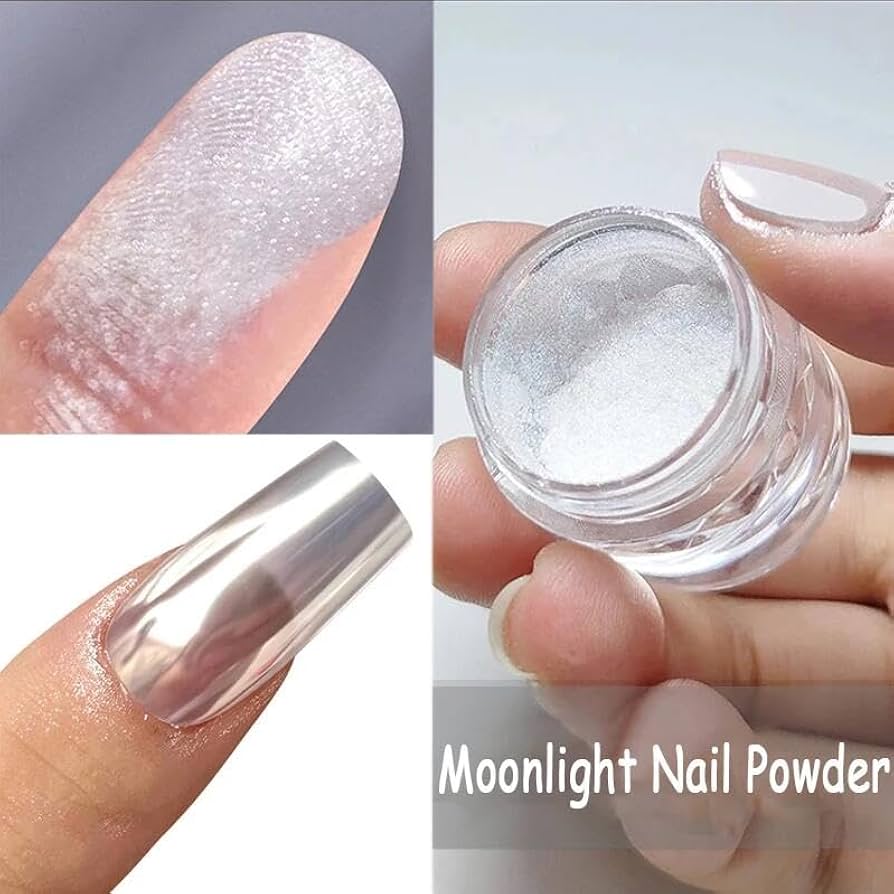 Poudre chrome pour ongles avec effet miroir | Effet métal liquide en minutes | Pigment intense, longue tenue | Pour gel et top coat