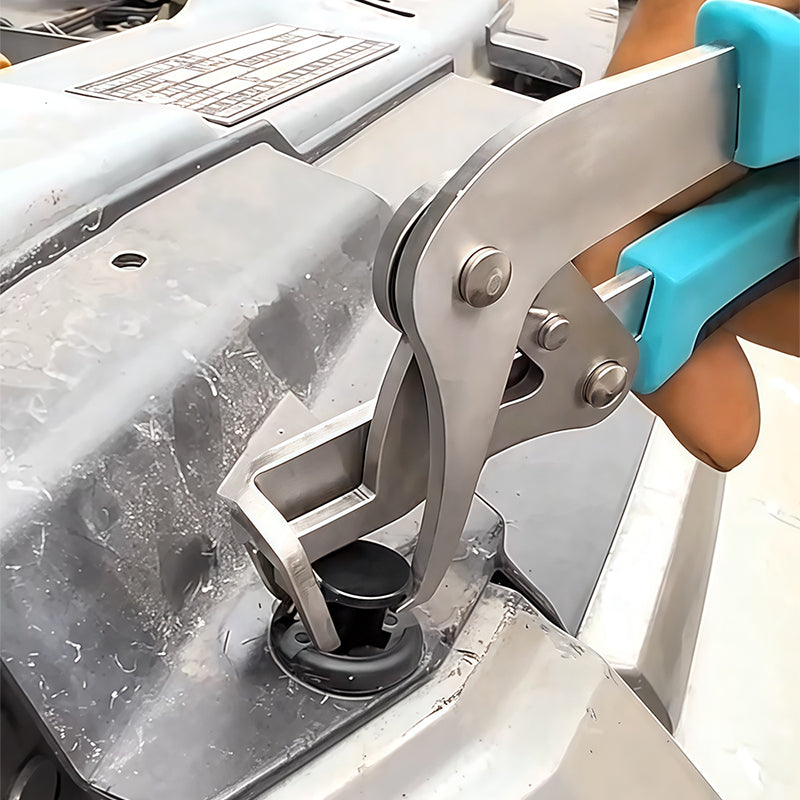 Pince de précision pour clips auto | Retrait sans rayures des clips de garniture | Acier inoxydable, 16,5 cm | Poignée antidérapante