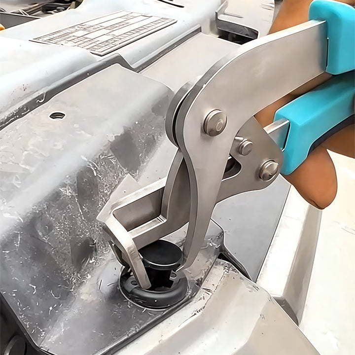 Pince de précision pour clips auto | Retrait sans rayures des clips de garniture | Acier inoxydable, 16,5 cm | Poignée antidérapante