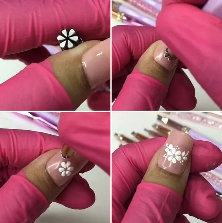 Nagelstempel Stift mit Präzisionsspitze | Schnell trocknende Nail Art Farbe für feine Designs | Kompakt &amp; einfach anzuwenden