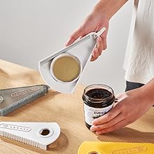 Multifunktionaler 6-in-1 Dosen- &amp; Flaschenöffner mit Anti-Rutsch-Griff | Für Gläser, Flaschen &amp; Verpackungen | 19×9 cm Küchenhelfer