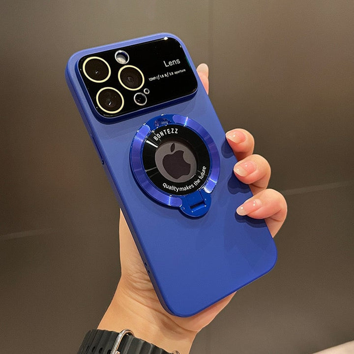 Magnetic iPhone Case | Compatible with wireless charging | Integrated stand, camera lens protection | Anti-fingerprint, clear PC