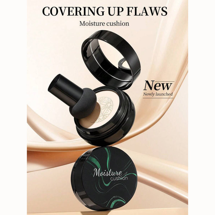 Cushion Foundation Compact mit Feuchtigkeitspflege | Leichte Deckkraft &amp; Soft-Focus Finish | Natürlich Ebenmäßiger Teint | Inklusive Puff-Applikator