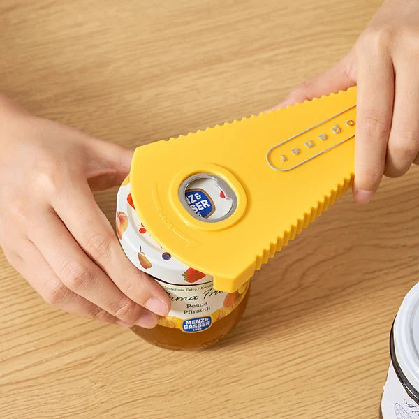 Multifunktionaler 6-in-1 Dosen- &amp; Flaschenöffner mit Anti-Rutsch-Griff | Für Gläser, Flaschen &amp; Verpackungen | 19×9 cm Küchenhelfer