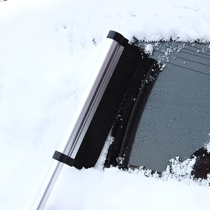 Ausziehbarer Auto-Schneebesen mit Eiskratzer | Teleskop-Schneebürste zur Entfernung von Schnee und Eis auf Fahrzeugscheiben