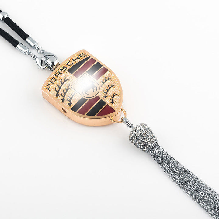 Ciondolo per specchietto retrovisore auto con cristallo | Lega di zinco e strass | Decorazione scintillante con ciondolo profumato, idea regalo