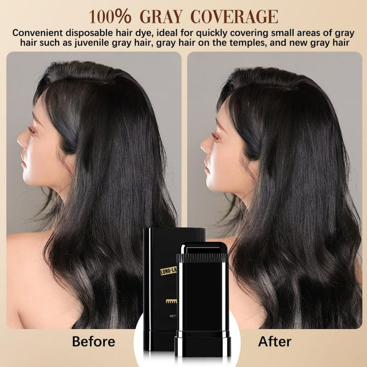 Root concealer against gray hair with precision comb | Quick drying, natural look | Gentle formula, ideal for on the go