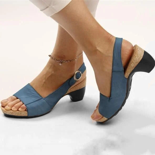 Damen Pumps mit niedrigem Blockabsatz | Bequeme elegante Schuhe mit weicher Sohle | Stabiler Alltagslook